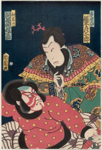 Actors Bando Hikosaburo V as Kanki and Kawarazaki Gonjuro as Watonai